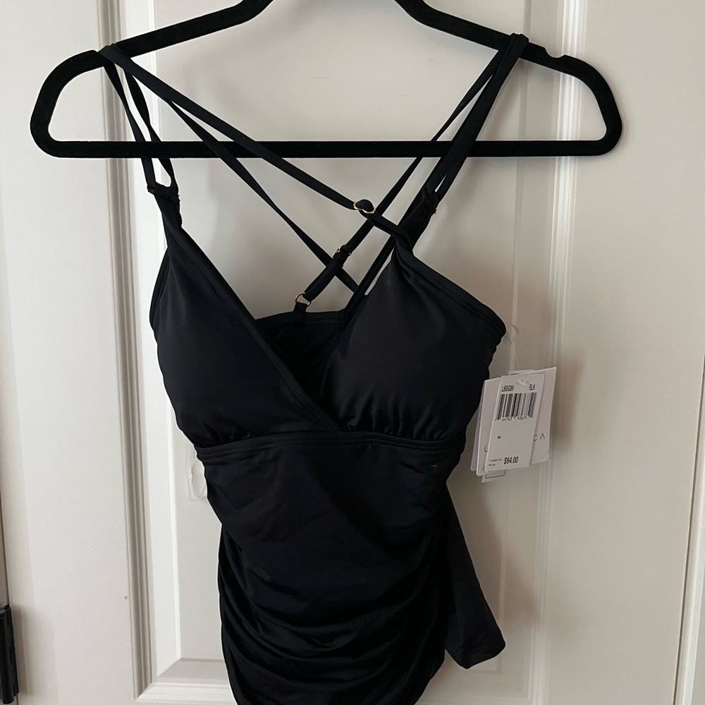 La Blanca Midnight Black Swimsuit Top Size 6 NWT